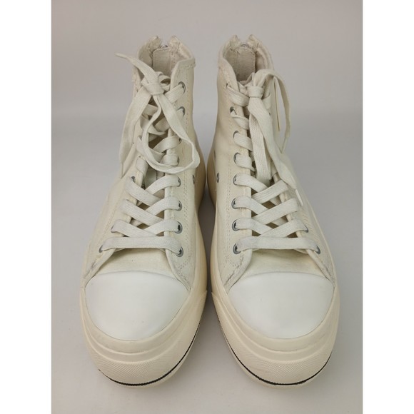 R13 Women's White Platform High Top Canvas Sneakers Shoes Size 10 - Picture 3 of 7